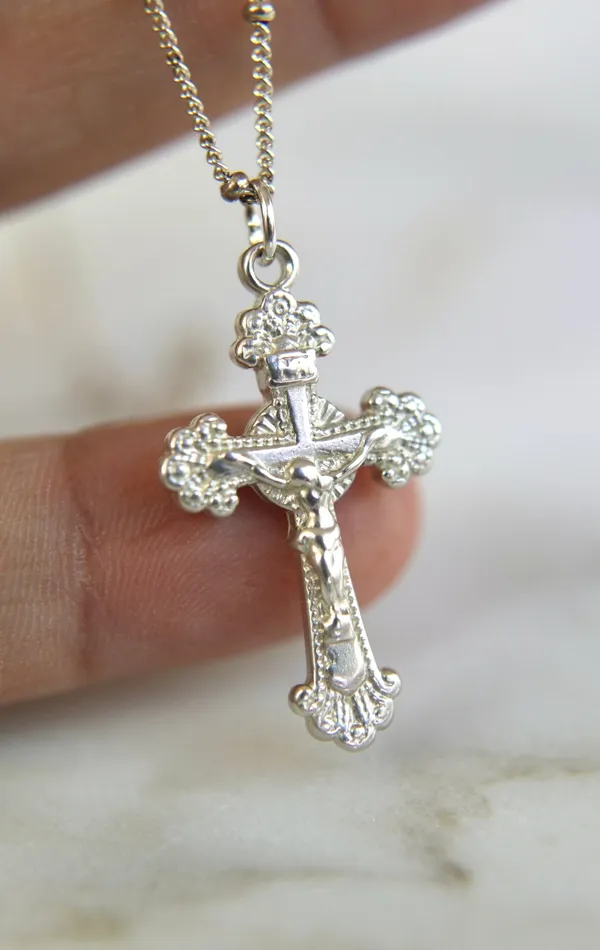 TheLittleCatholic Necklaces Crucifix Necklace in Sterling Silver
