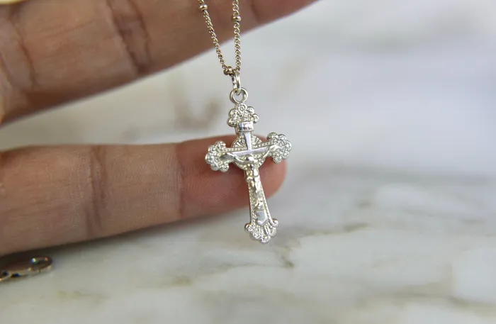 TheLittleCatholic Necklaces Crucifix Necklace in Sterling Silver