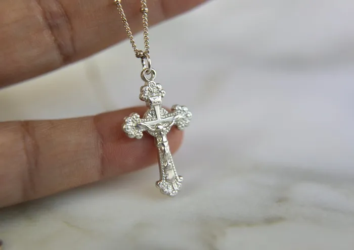 TheLittleCatholic Necklaces Crucifix Necklace in Sterling Silver