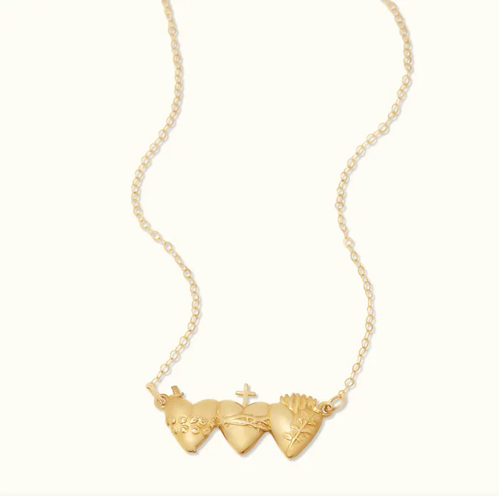 TheLittleCatholic Necklaces Holy Family Hearts Necklace