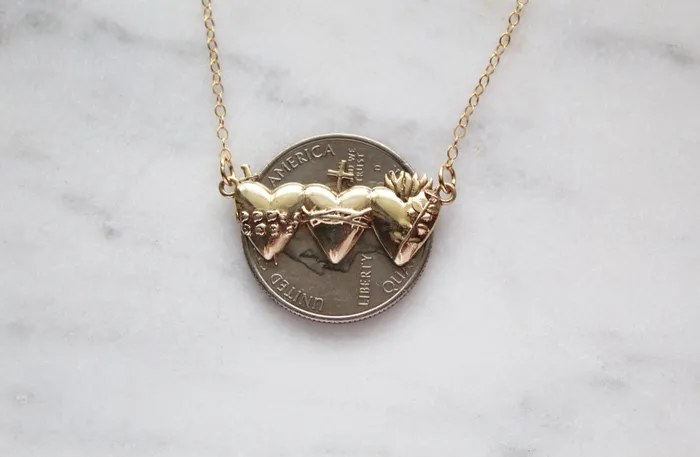 TheLittleCatholic Necklaces Holy Family Hearts Necklace