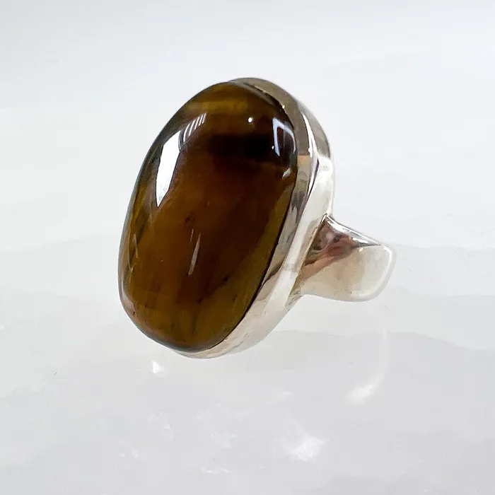 Tiger Eye Sterling Silver Ring Magic Crystals Rings