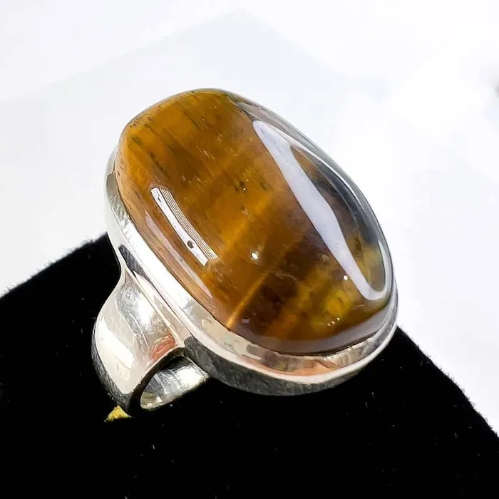 Tiger Eye Sterling Silver Ring Magic Crystals Rings
