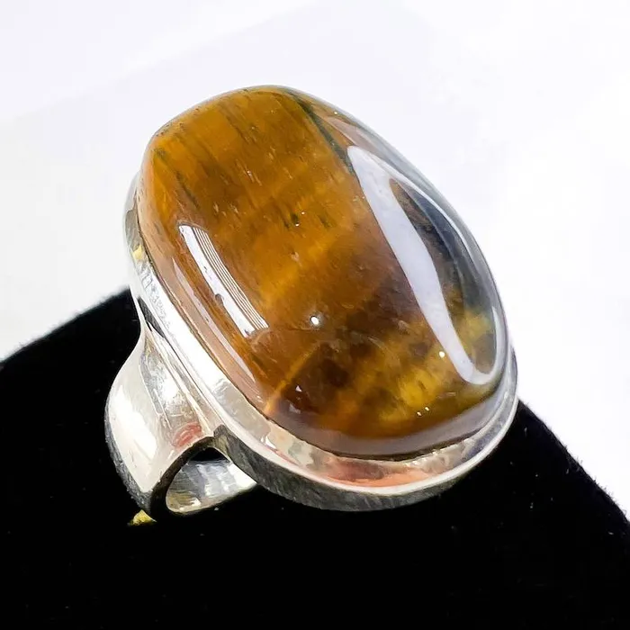 Tiger Eye Sterling Silver Ring Magic Crystals Rings