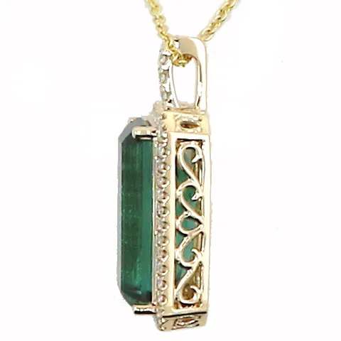 Tourmaline and Diamond Fashion Pendant Shop IDC estore Necklaces