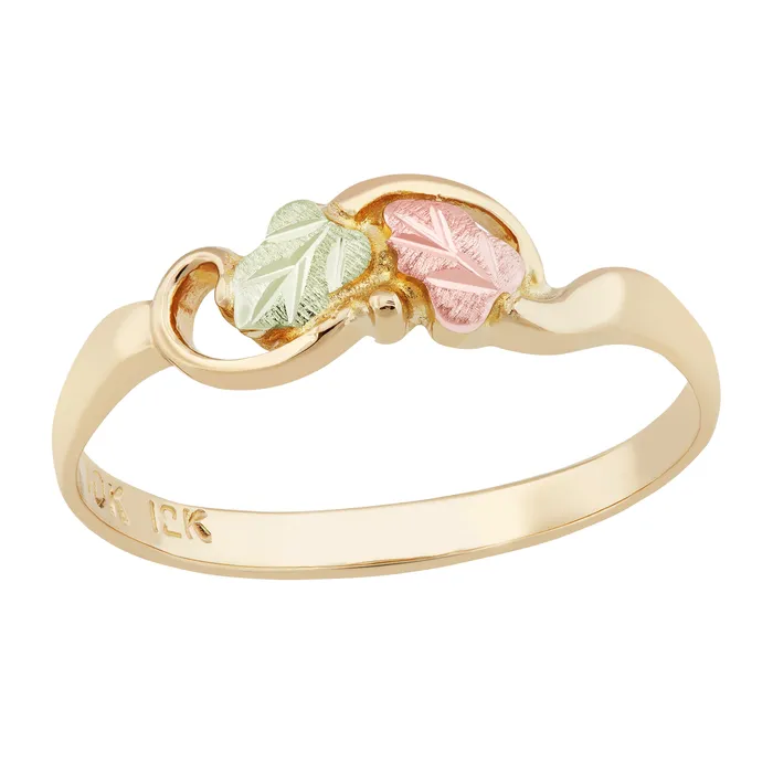 TR Jewelry Concepts Landstroms Black Hills Gold Petite 10k Yellow Gold Band Rings