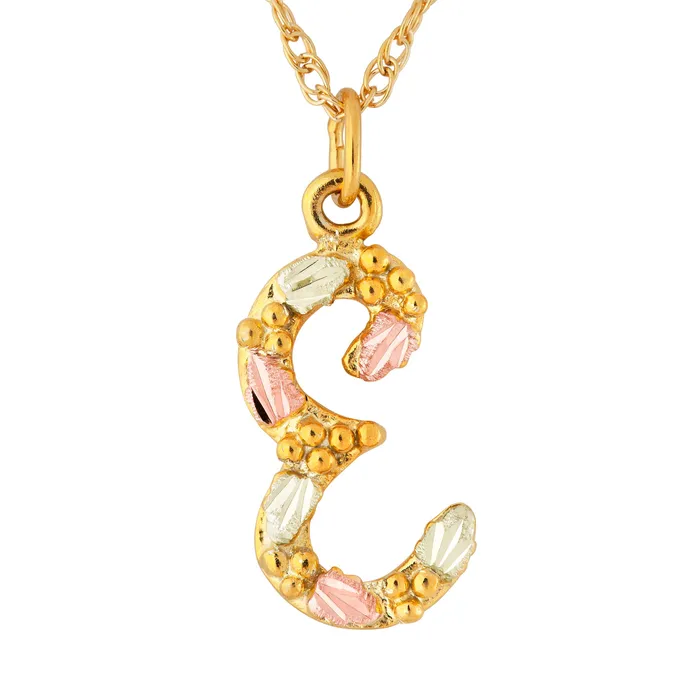 TR Jewelry Concepts Necklaces Landstroms Black Hills Gold Initial Pendant E TR Jewelry Concepts Necklaces Landstroms Black Hills Gold Initial Pendant E
