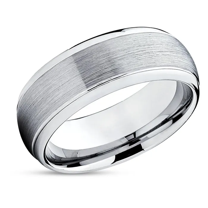 Tungsten Wedding Band Silver Tungsten Ring Dome Tungsten Ring Wedding Ring Clean Casting Jewelry Rings Tungsten Wedding Band Silver Tungsten Ring Dome Tungsten Ring Wedding Ring Clean Casting Jewelry Rings