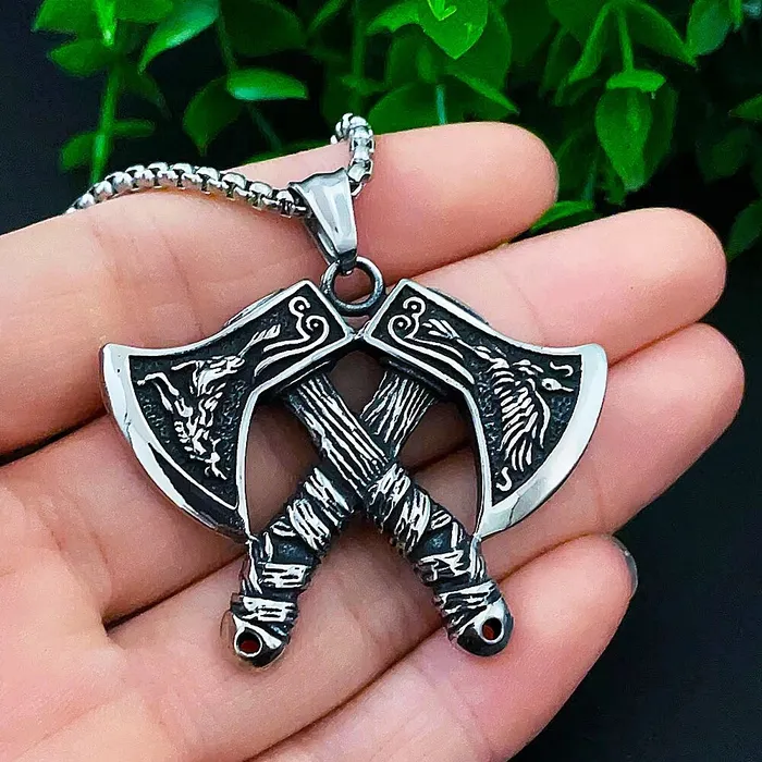 Valhalla Vikings Viking Axe Pendant Necklace Necklaces
