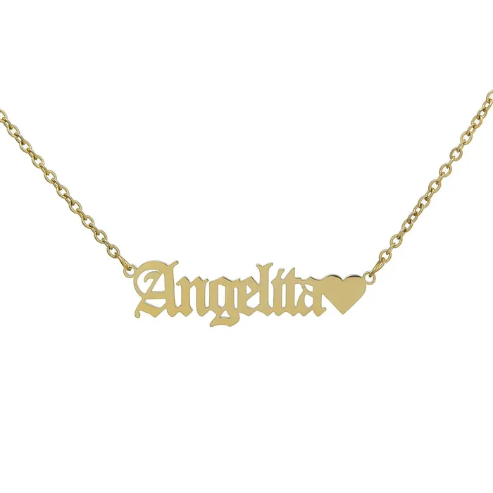 VibeSzn Necklaces Heart Nameplate Necklace