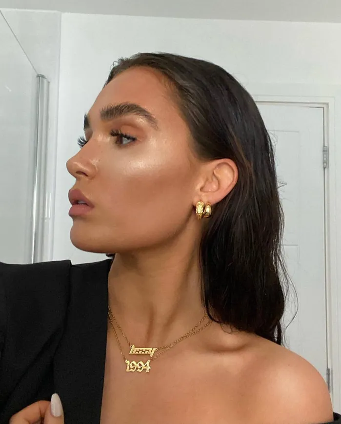 VibeSzn Necklaces Old English Birthdate Necklace