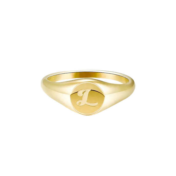VibeSzn Rings Script Signet Ring