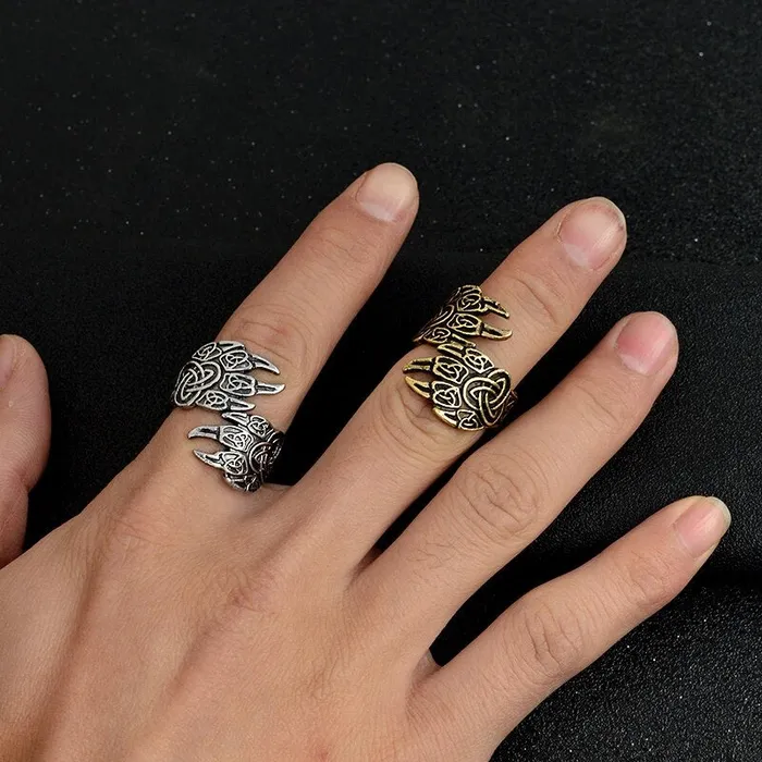 Viking Ring Bear Paw Valhalla Vikings Rings