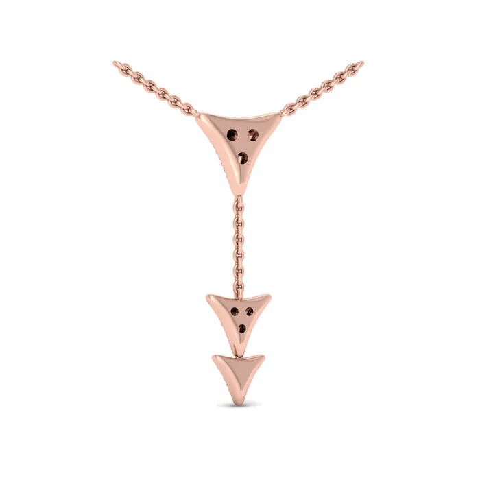 Vlora Miravel 14K Diamond Trinity Vertical Pendant Necklace 05CTW Shop IDC estore Necklaces