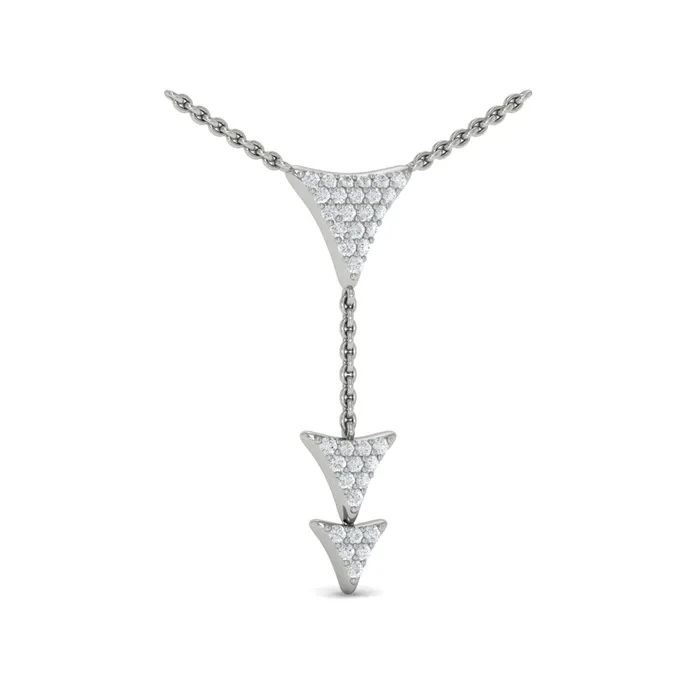 Vlora Miravel 14K Diamond Trinity Vertical Pendant Necklace 05CTW Shop IDC estore Necklaces