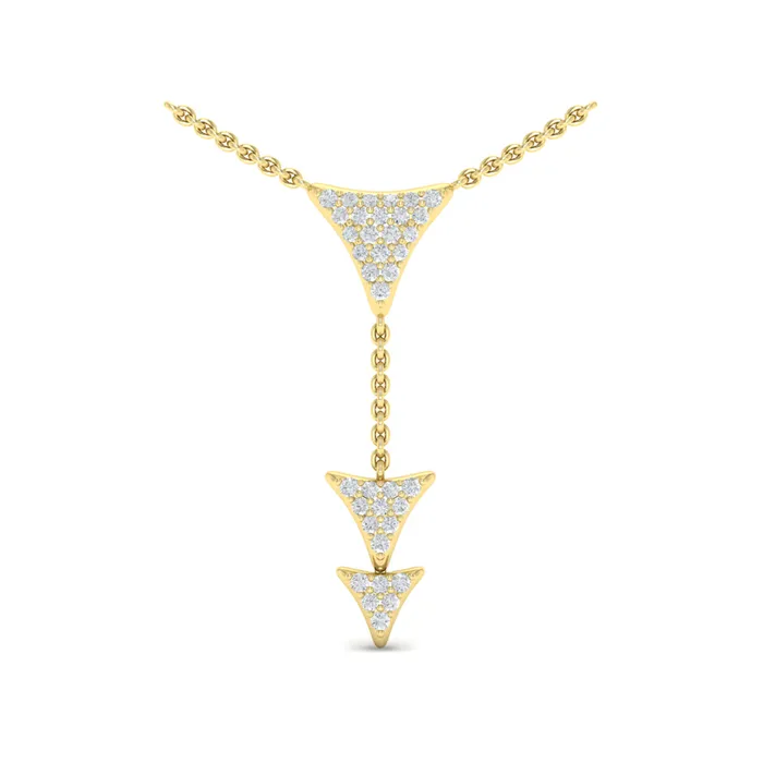Vlora Miravel 14K Diamond Trinity Vertical Pendant Necklace 05CTW Shop IDC estore Necklaces