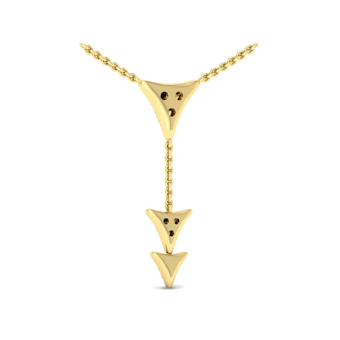 Vlora Miravel 14K Diamond Trinity Vertical Pendant Necklace 05CTW Shop IDC estore Necklaces