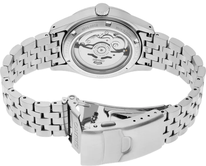 Watches Seiko Seiko 5 Sports Automatic GMT Watch with SilverWhite Dial