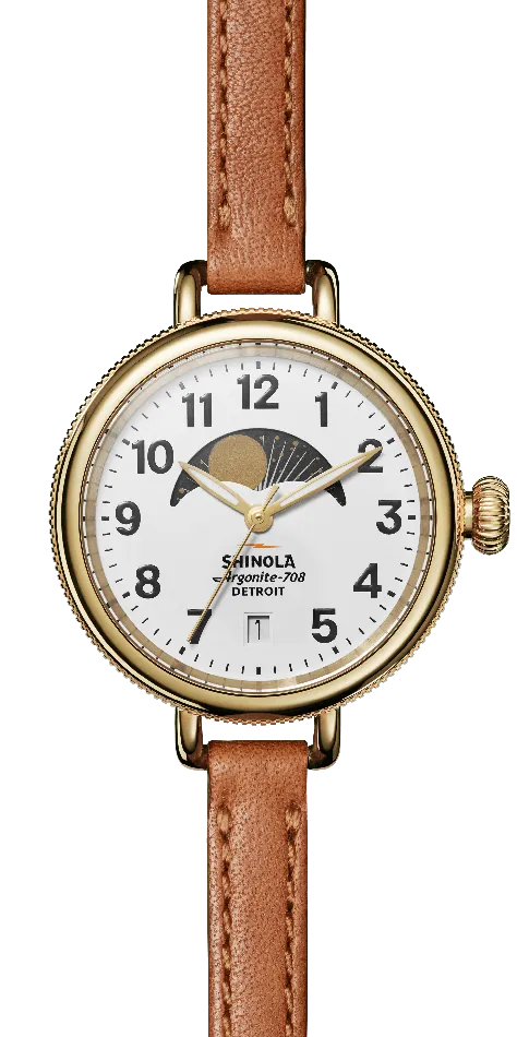 Watches Shinola Shinola Birdy Moon Phase Watch 34mm