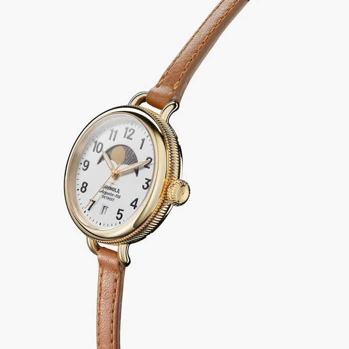 Watches Shinola Shinola Birdy Moon Phase Watch 34mm