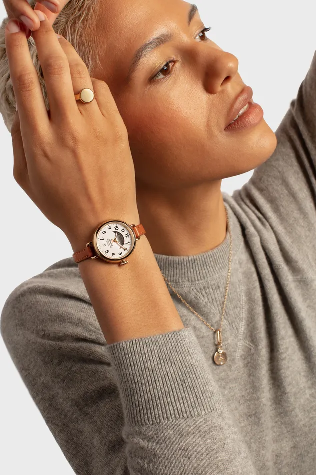 Watches Shinola Shinola Birdy Moon Phase Watch 34mm